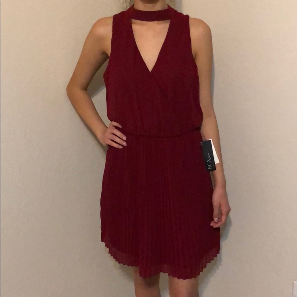 BCX Burgandy Chifon Dress Size M